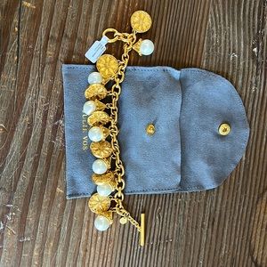 Julie Vos nwt bracelet. Coin and pearl charms- comes with bag, tag and box!